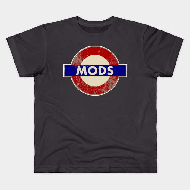 MODS METRO SIGN Kids T-Shirt by KARMADESIGNER T-SHIRT SHOP